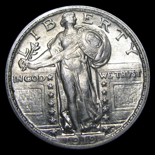 1919 Standing Liberty Quarter Silver  ---- Gem BU Condition Coin ---- #PP364