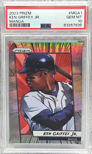 2023 Panini Prizm Ken Griffey Jr. Manga Prizm SSP Case Hit Mariners #MGA1 PSA 10