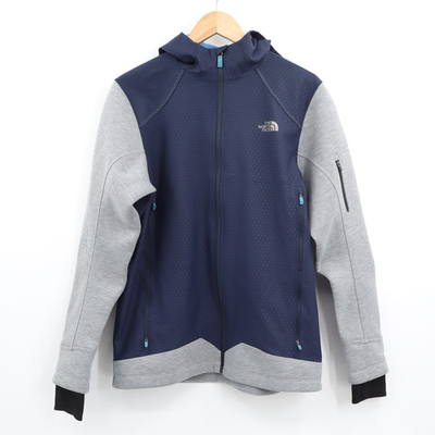 #ad The North Face Men#x27;s Kilowatt OPS Softshell Hooded Jacket Blue Grey Sz M $42.89