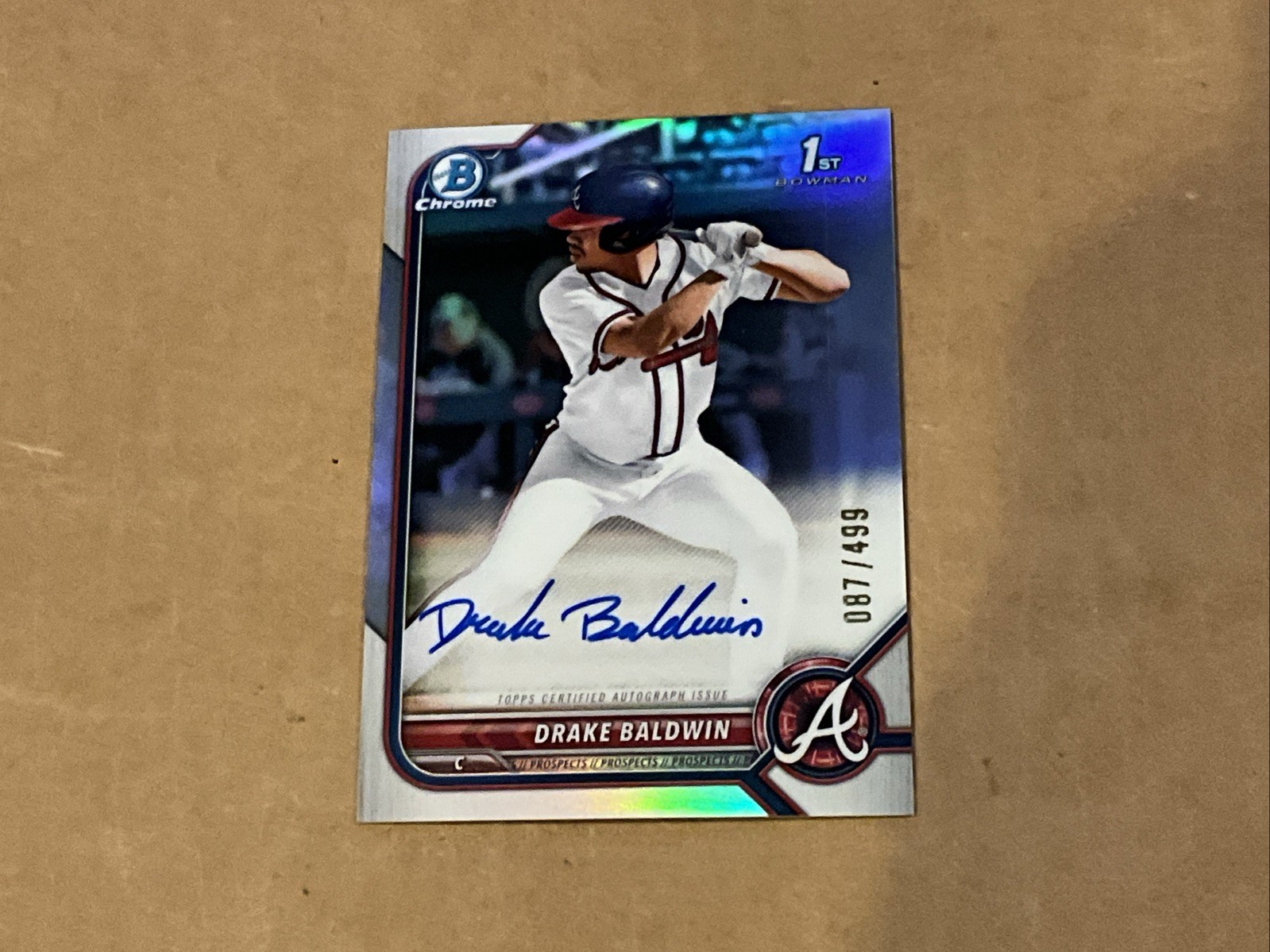 Drake Baldwin 2022 Bowman Draft #CDA-DBN Chrome DP Auto 