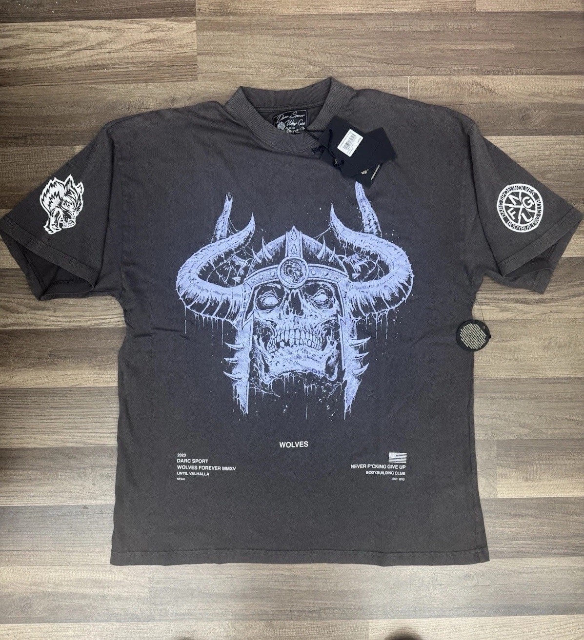 Darc Sport Size Large Until Valhalla Nfgu  Wolves Forever Mmxiv Skull