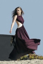 Celine Purple Gown Aubergine Dress Viscose 38 Summer 2017 Phoebe Philo