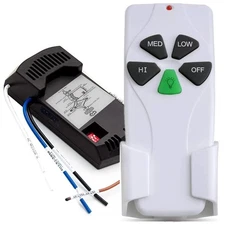 53T Universal Ceiling Fan Remote Control Kit, 3 Speed and Light Dimmer, Compa...