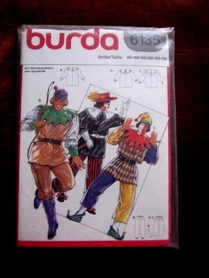 Burda 6135 Schnittmuster Männer Vintage Outfit Fasnacht 60er 70er Jahre NEU - Bild 1 von 2