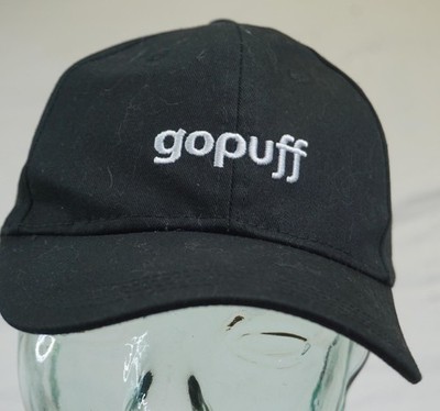Gopuff Baseball Cap, Hat Black Strapback Clasp Dad Embroidered Spellout