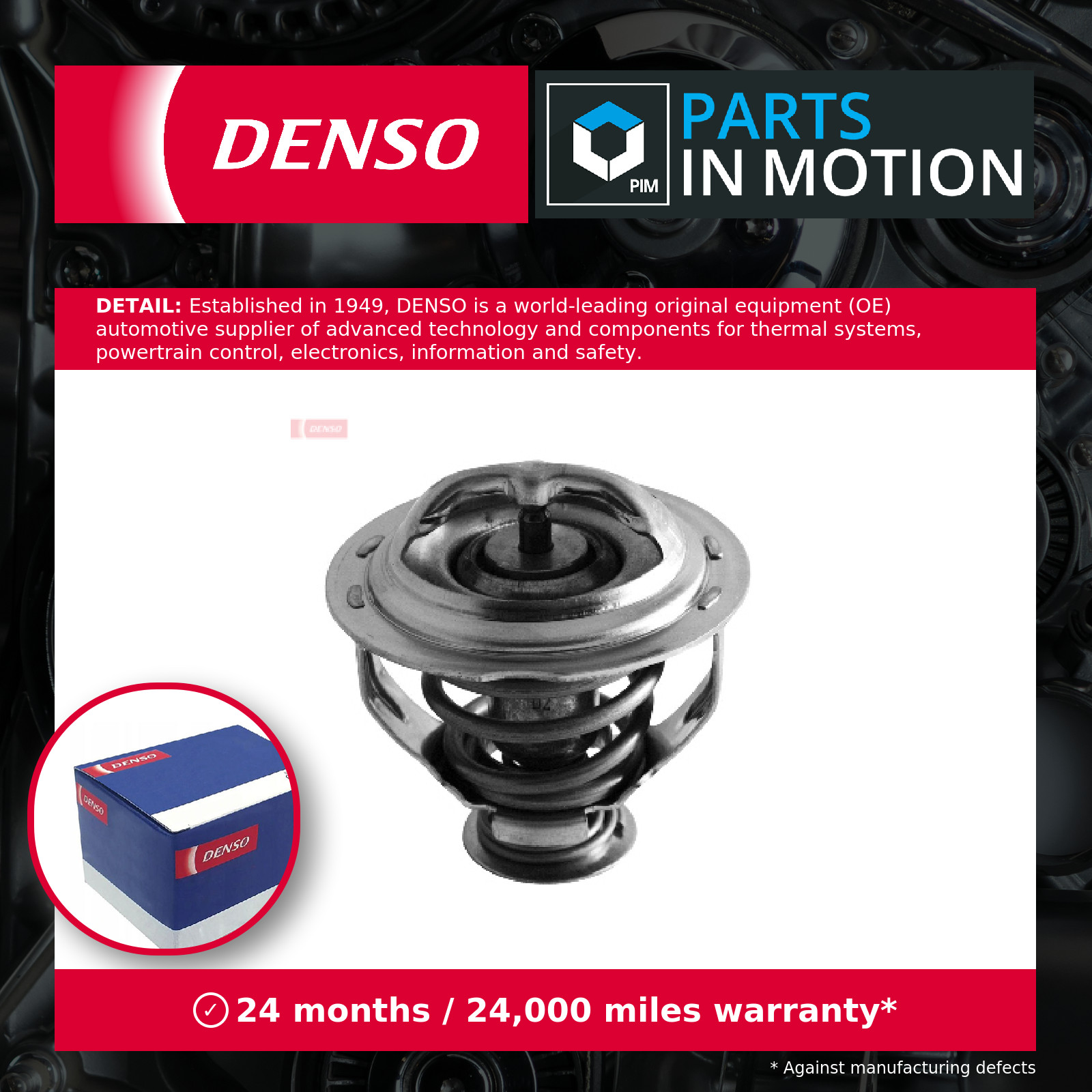 Coolant Thermostat fits SEAT LEON 1P1 2.0 09 to 12 Denso 06J121113A 06J121113C - Image 9