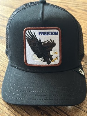 Goorin Bros The Farm SnapBack Trucker Hat FREEDOM Eagle Black Authentic New