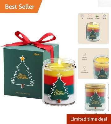 Eco-Friendly 7oz Vanilla Scented Candles - Elegant Christmas Gift Idea