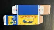 Matchbox #47 D.A.F Tipper Container Truck ‘64-‘69 Type E Repro Box 