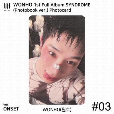 WONHO ウォノ SYNDROME 事前収録 サノク 特典 WONHO 1st Full Album SYNDROME Photobook ver. Official Photocard