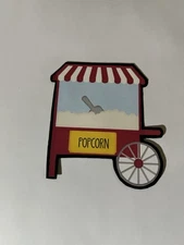 Popcorn Cart-Premade  Die  Cut Embellishment