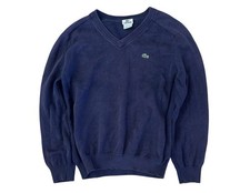 Lacoste Men  s Dark Blue V Neck Pullover Sweater Size 4