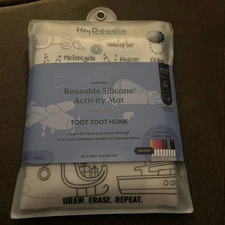 Toot Toot Honk Classic Doodle Mat – Reusable Silicone Alphabet & Ve... Fas