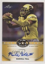 2015 Leaf US Army All-American Bowl Yellow 3/5 Marvell Tell #BA-MT1 Auto h3a
