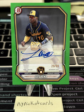2026 Bowman Prospect Autos Luis Peña Green Auto 29/99 Milwaukee Brewers