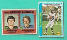 2 TOPPS FRAN TARKENTON MINNESOTA VIKINGS 1976 # 201 EX,1978 # 100 EX+