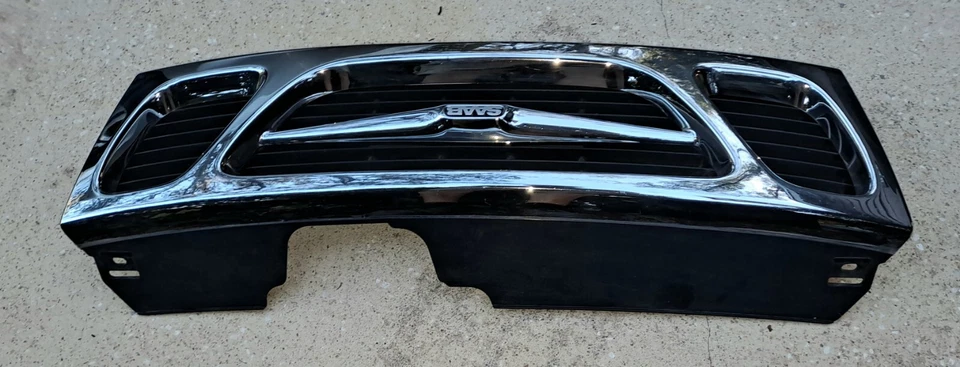 c 1999-2001 Saab 9-5 Upper Front Grille Complete Chrome & Black Foto 3 de 4