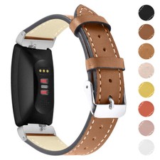StrapsCo Contour Stitching Leather Watch Strap for Fitbit Inspire  Inspire HR