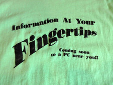T Shirt Vtg Microsoft WINDOWS Launch Team INFORMATION AT YOUR FINGERTIPS Comp