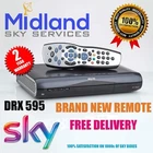 SKY HD BOX AMSTRAD DRX595 LATEST DESIGN MINI SLIMLINE BOX + REMOTE CONTROL