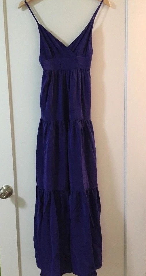 NUEVO Talla S Petite $345 Twelfth Street Cynthia Vincent Seda Niveles Imperio Maxi Foto 4 de 4