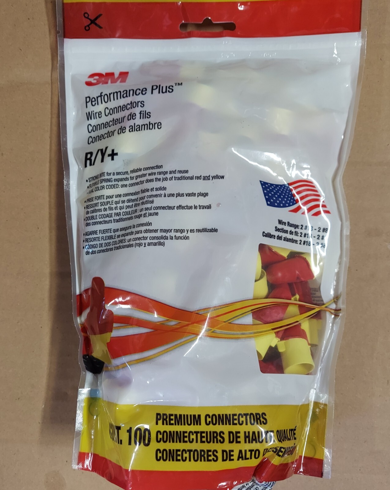 3M Performance Plus R/Y+ Wire Connector Red/Yellow 188 AWG Qty 100 eBay