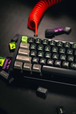 172 Keys Green Gray SA Profile ABS Doubleshot Keycap Set