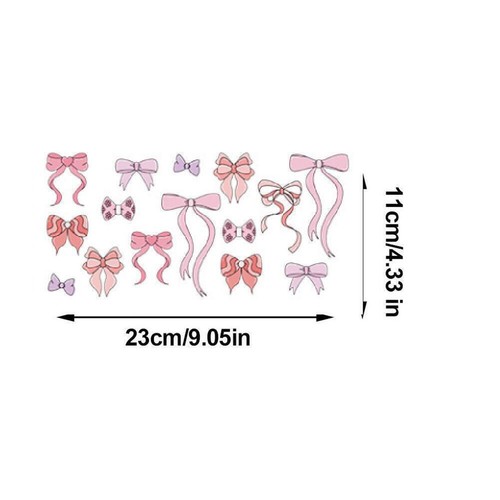 Cute UV DTF Cup Wraps For 16 oz Glass Water Bottle, Bow Uvdtf K6Z7 Transfer 🥇DE - Picture 13 of 19