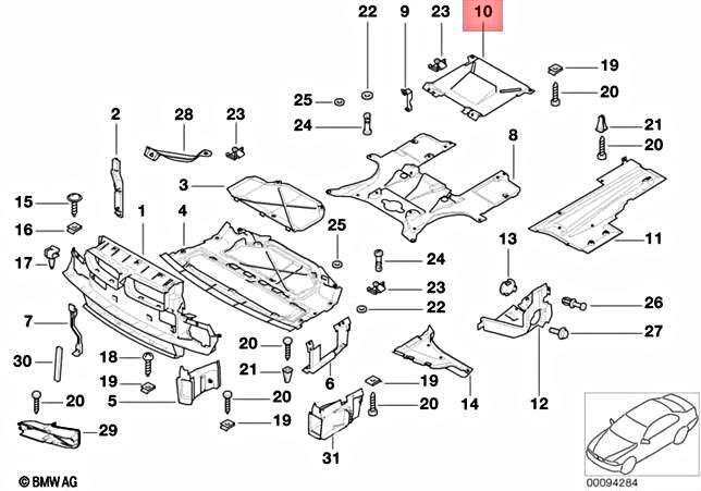 Genuine BMW E38 725tds 728i 728iL 730d Underfloor Coating Cover 