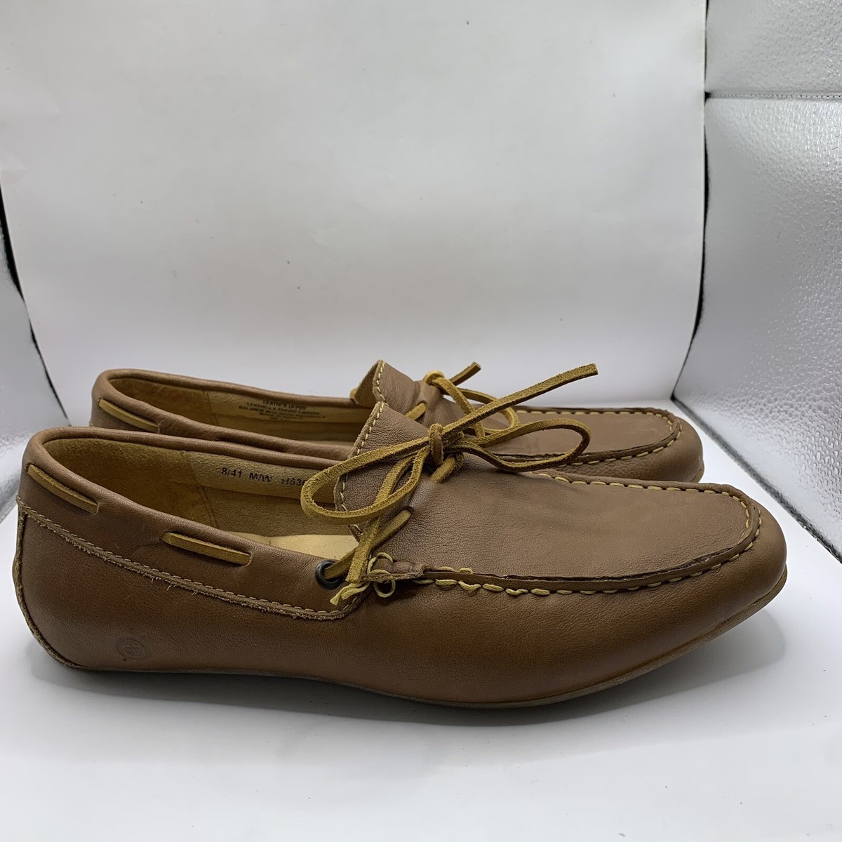 Born Mens Eberhard Venetian Driving Loafers size 8 brown 