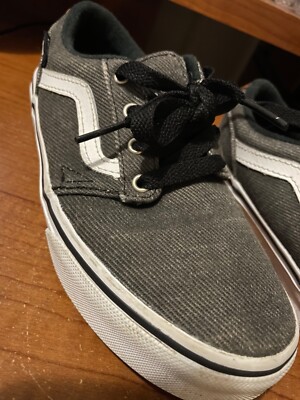 mサイズ Vans Low Top Shoes Youth 1 Canvas Gray Corduroy Suede SK8 Sneakers