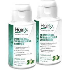HairRx Professional Shine-Restoring Shampoo & Conditioner Travel Set, Luxurious 
