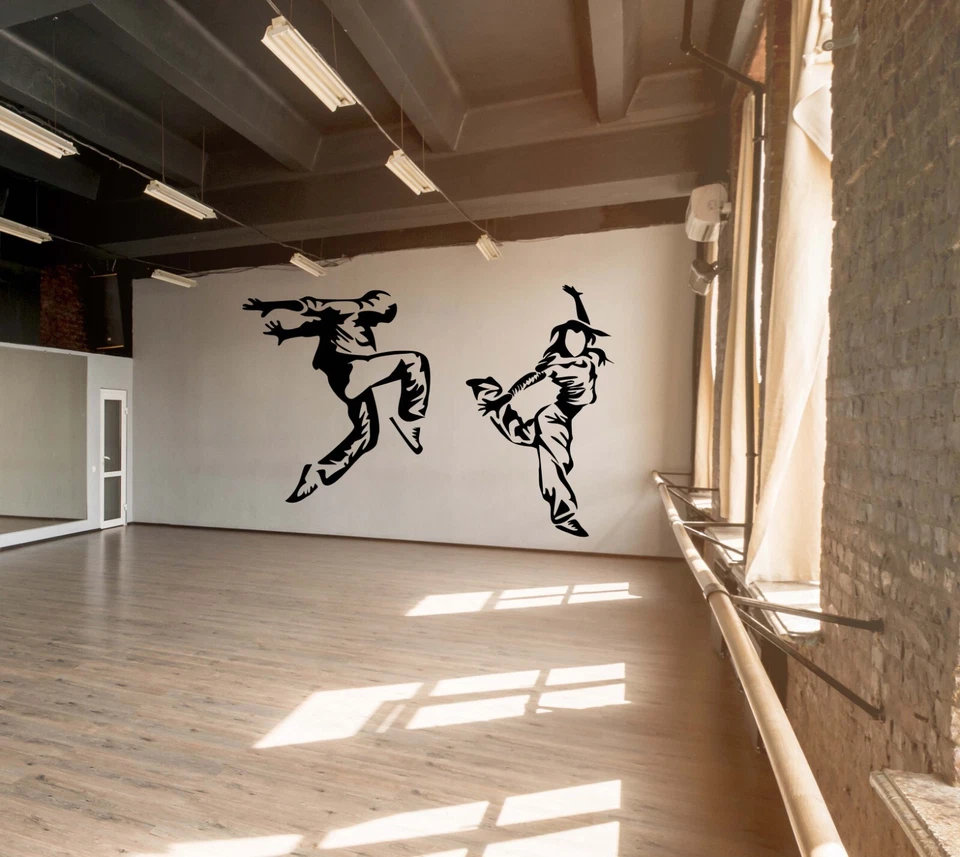 嘻哈舞者墙贴花,破舞墙贴花当代舞者艺术 nm101 — 第 2/4 张图片