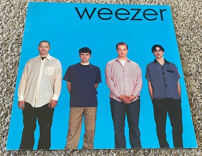 Original 1994 Weezer double-sided 12 X 12 Blue Album Promo Flat Poster