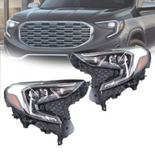 Set For 2018-2021 GMC Terrain HID Xenon Headlights Headlamps Clear Light+Right