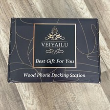 Veiyailu Wood Phone Docking Station Nightstand. Holds Wallet, Jewelry And Watch.