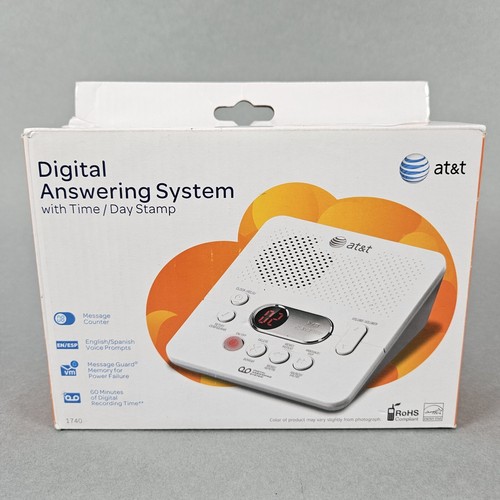 AT&T - Répondeur Numérique avec 60 Minutes de Temps d'enregistrement et Horodatage, Noir