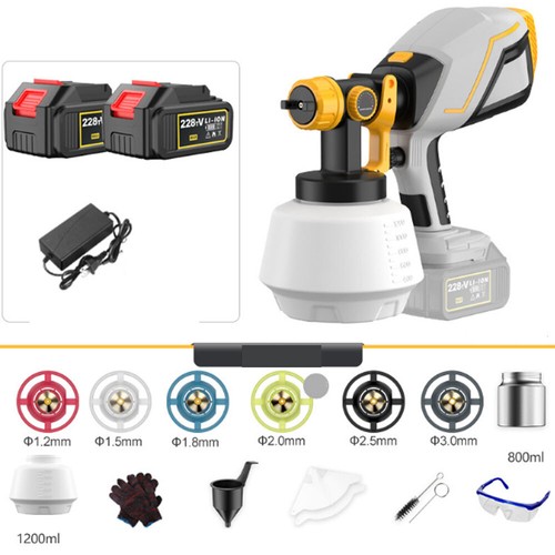 High Pressure Cordless Paint Sprayer with 6 Nozzle for Painting Doors Windows - Picture 2 of 11