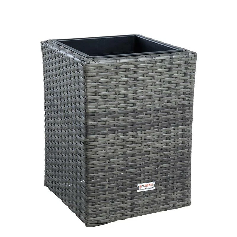 Polyrattan Blumentopf Übertopf Pflanztopf Blumenkübel Rattan Pflanzkübel Topf - Bild 2 von 4