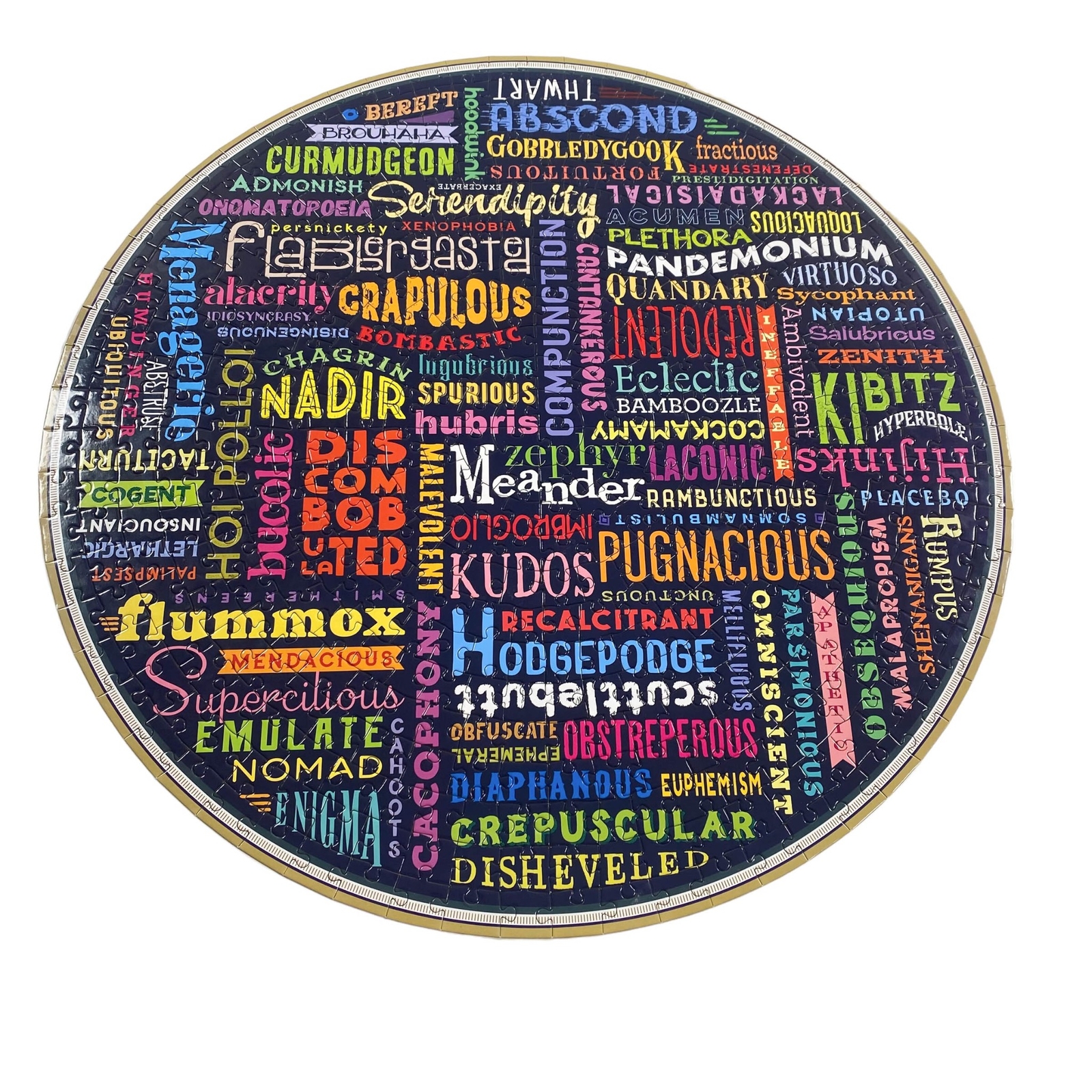 Eeboo 100 Great Words 500 Pieces Circular Puzzle Complete EBay eeboo-100-great-words-500-pieces-circular-puzzle-complete-ebay