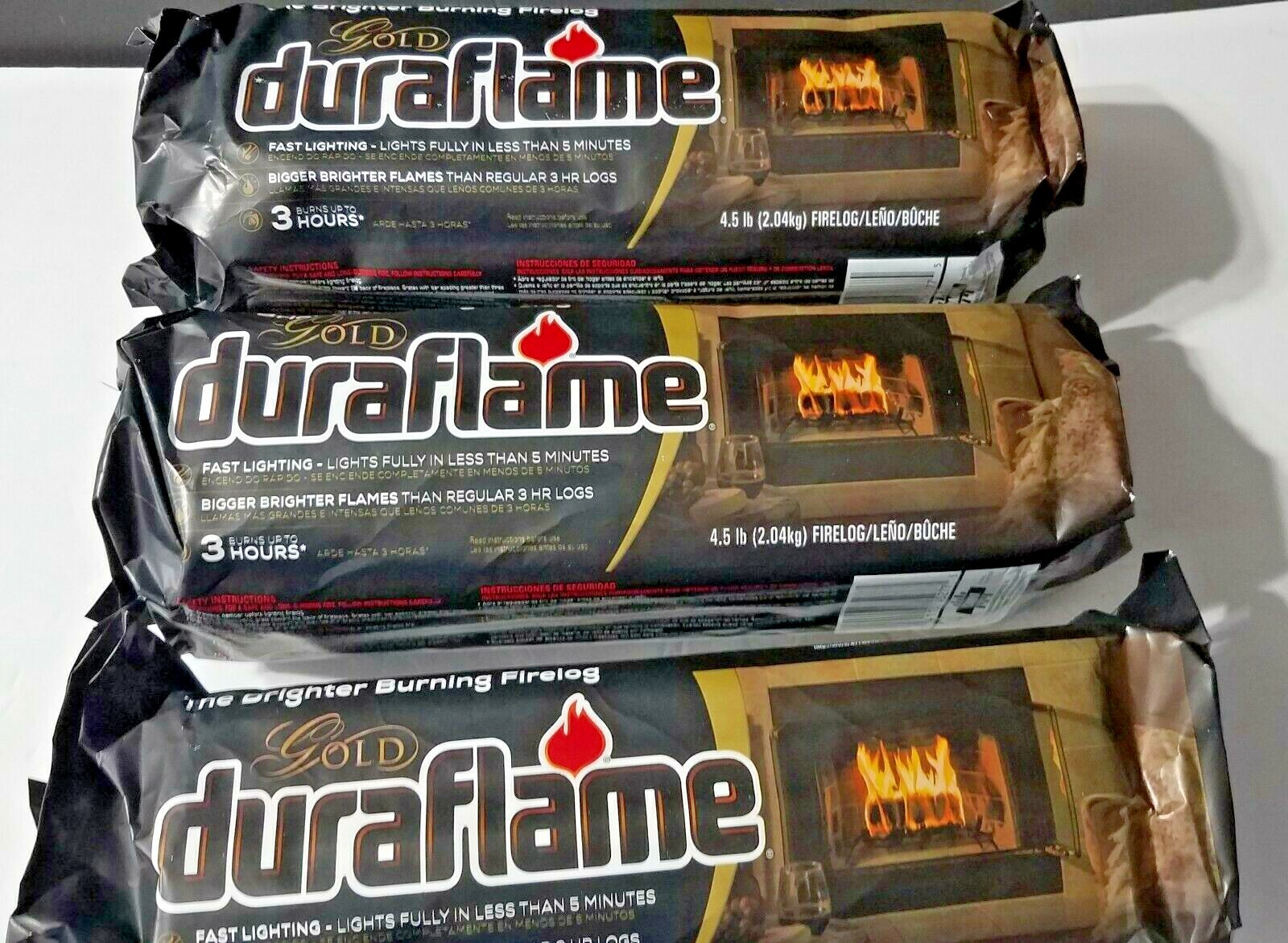 3PK Fire Starter Duraflame Gold Brighter Burning 3hr Firelog Campfire Fireplace eBay