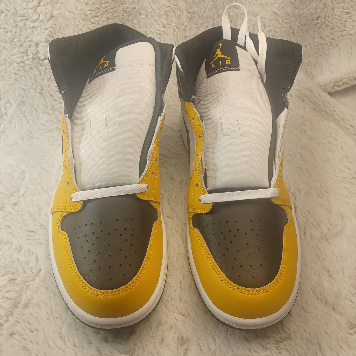 MENS AIR JORDAN 1 MID DQ8426 701 YELLOW OCHRE/BLK WHT US MENS SIZE