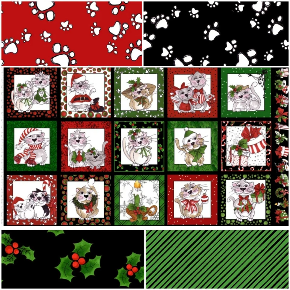 NEW Loralie Design - Christmas Beaded Curtain - Green Quilting & Crafting Fabric - Image 4 of 4