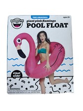 Giant Pink Flamingo Pool Float Inflatable 4 FT WIDE Blow Up Raft -Big Mouth Toys