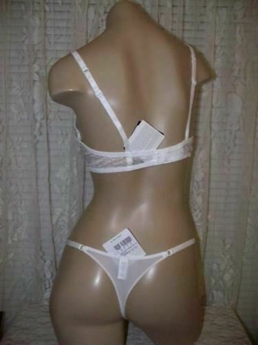 La Perla Studio Vintage Lace Collection L Stretch Lace Thong Panty White - Picture 2 of 2
