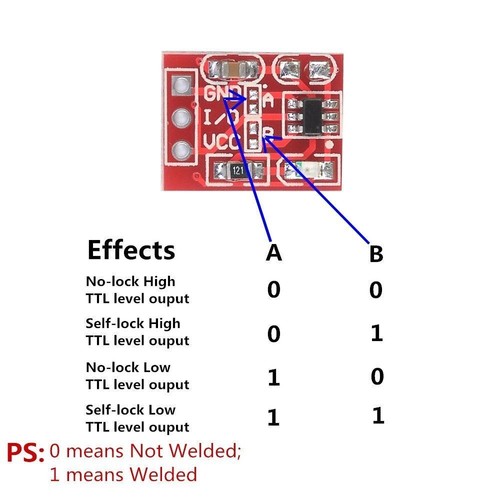 Touch-Schalter-Sensor Touch-Button-Modul Kapazitiver Schalter TTP223 - Bild 4 von 11