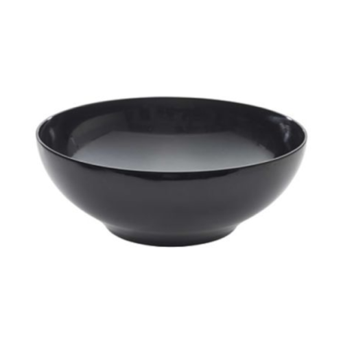 Black Melamine Round Bowl 25.7cm x 9.3cm -3.4Litres / 119.7oz