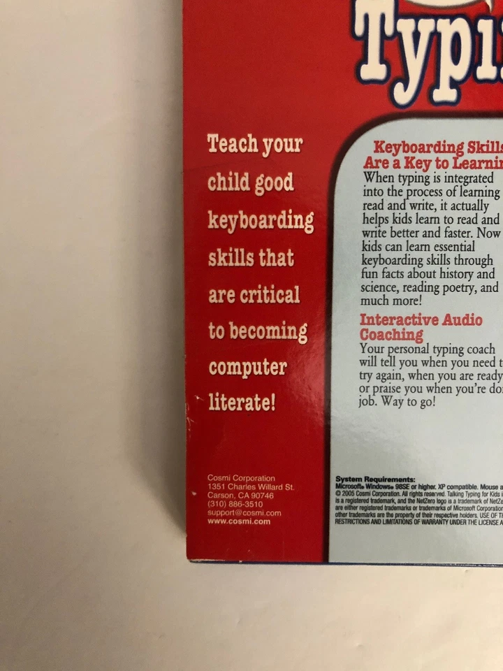 Talking Typing for Kids PC CD-ROM Learning Keyboarding Skill Software (NEW) #N68 - Image 3 of 4