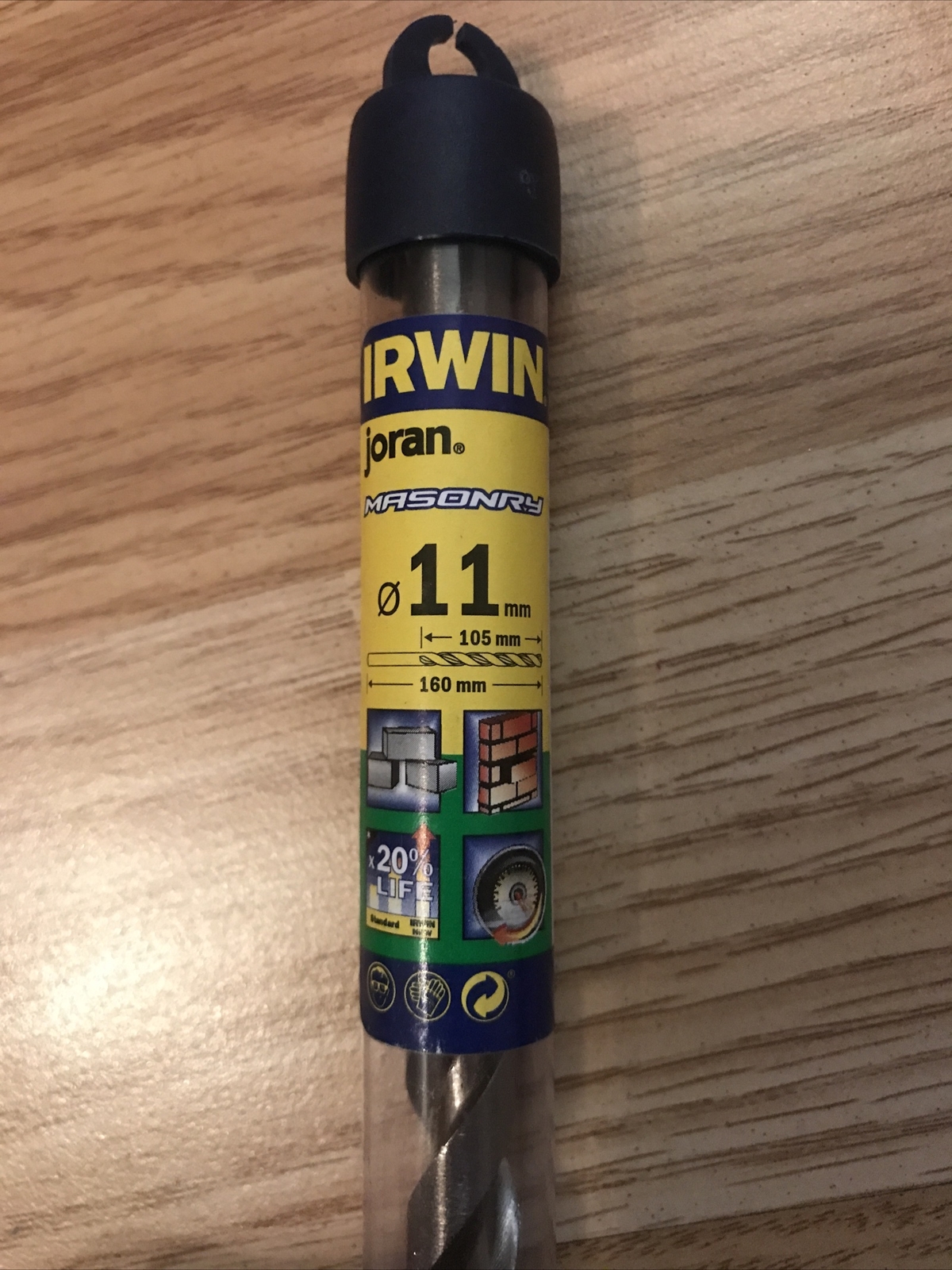 Irwin Jordan IRW10501853 Masonry Drill Bit 11.0mm x 160mm Not SDS - Image 2