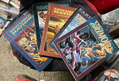 SHADOWRUN , EARTHDAWN  FASA RPG 5 BOOKS ALL IN GOOD + COND RPG SUPER ART 1990 91
